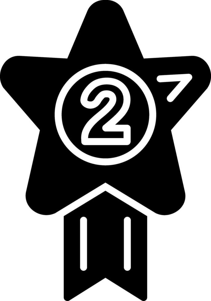 2nd Prize Digital Concept Icon vector