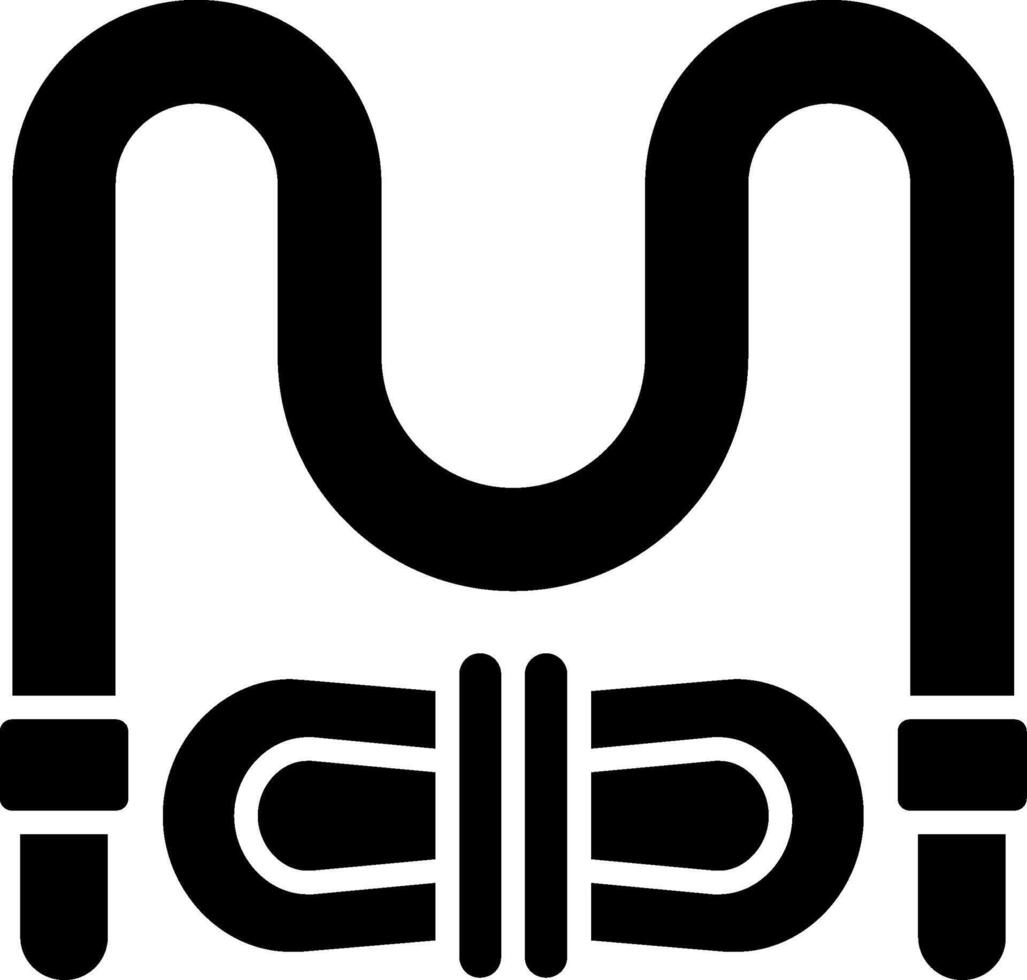 Skipping Rope Mono Icon Symbol vector