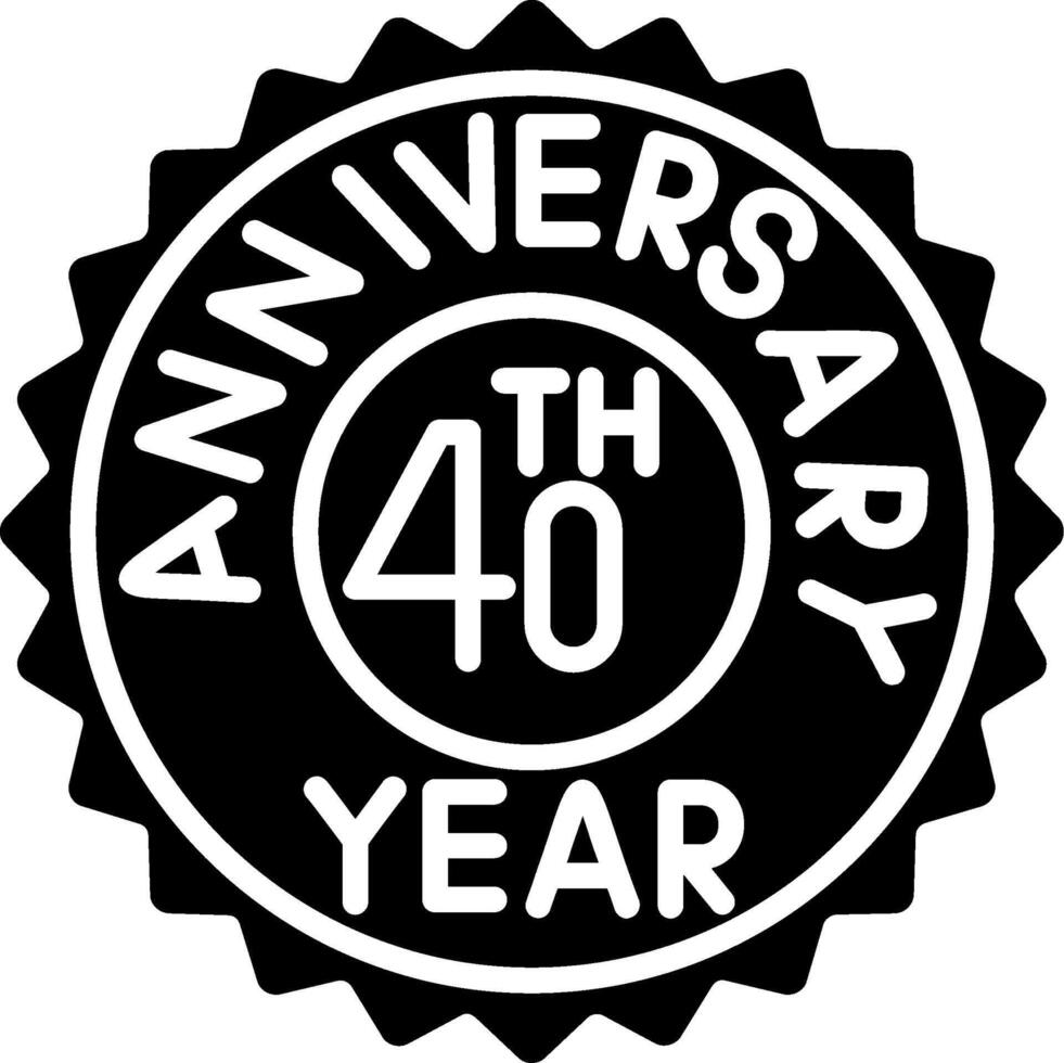 40th Anniversar Interactive Display Symbol vector