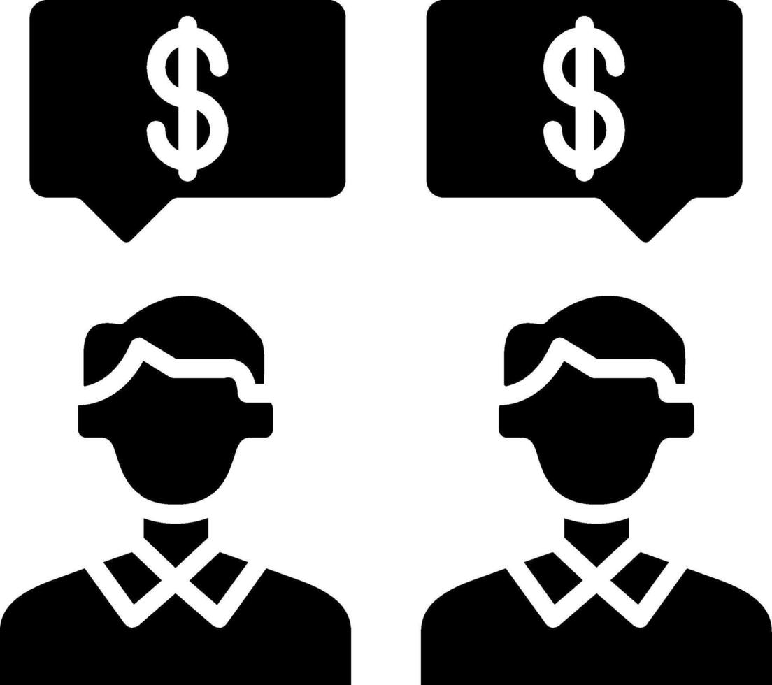 Negotiation Minimalist Graphic vector