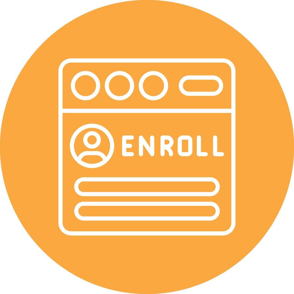 Enroll Functional Icon Art vector