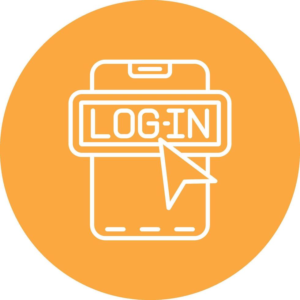 Log In Digital Concept Icon vector
