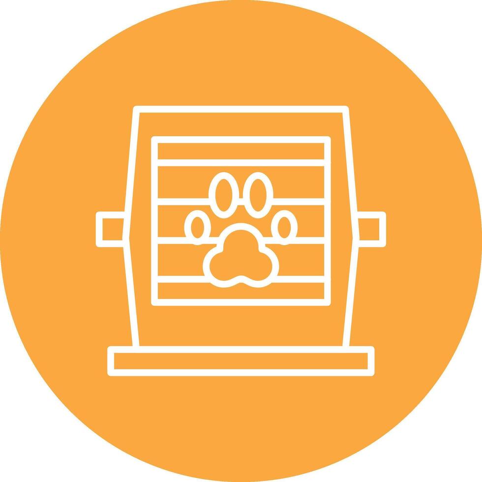 Pet Cage Thin Line Design vector