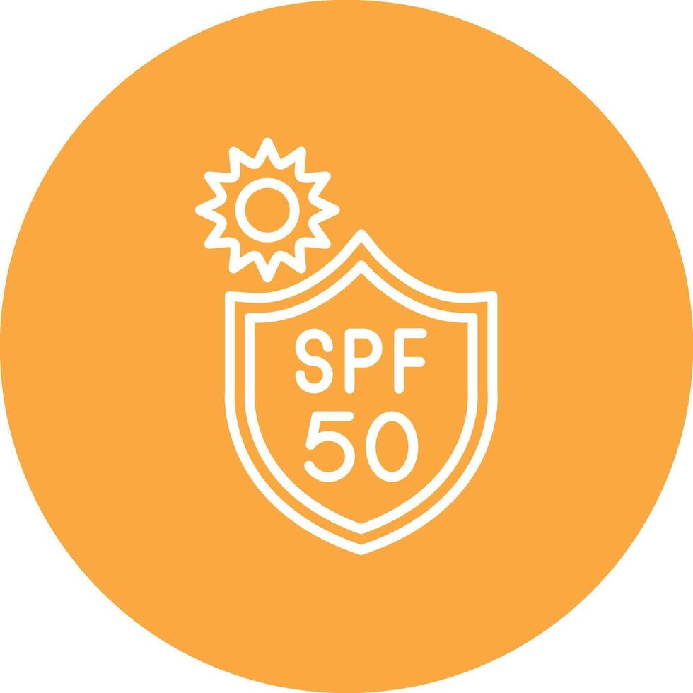 Spf 50 Artistic UI Symbol vector