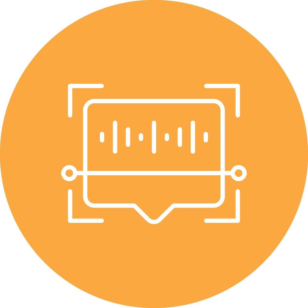 Voice Recognition Clean Grid Icon vector