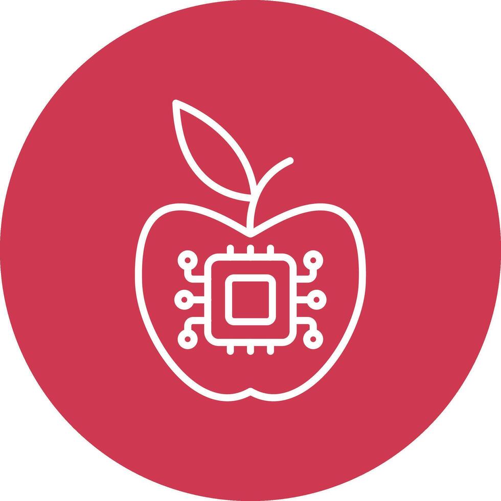 Artificial Intelligence Line Style Symbol vector