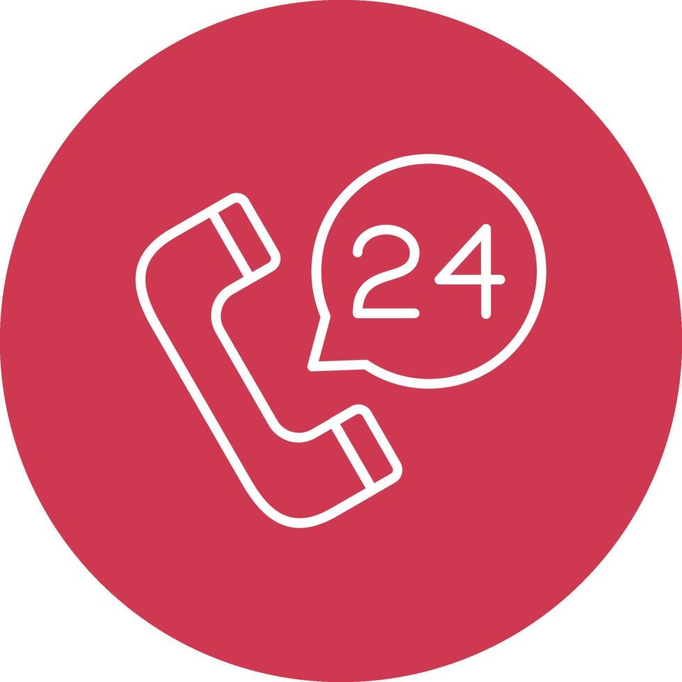 24 Hours Support Contrast Art vector