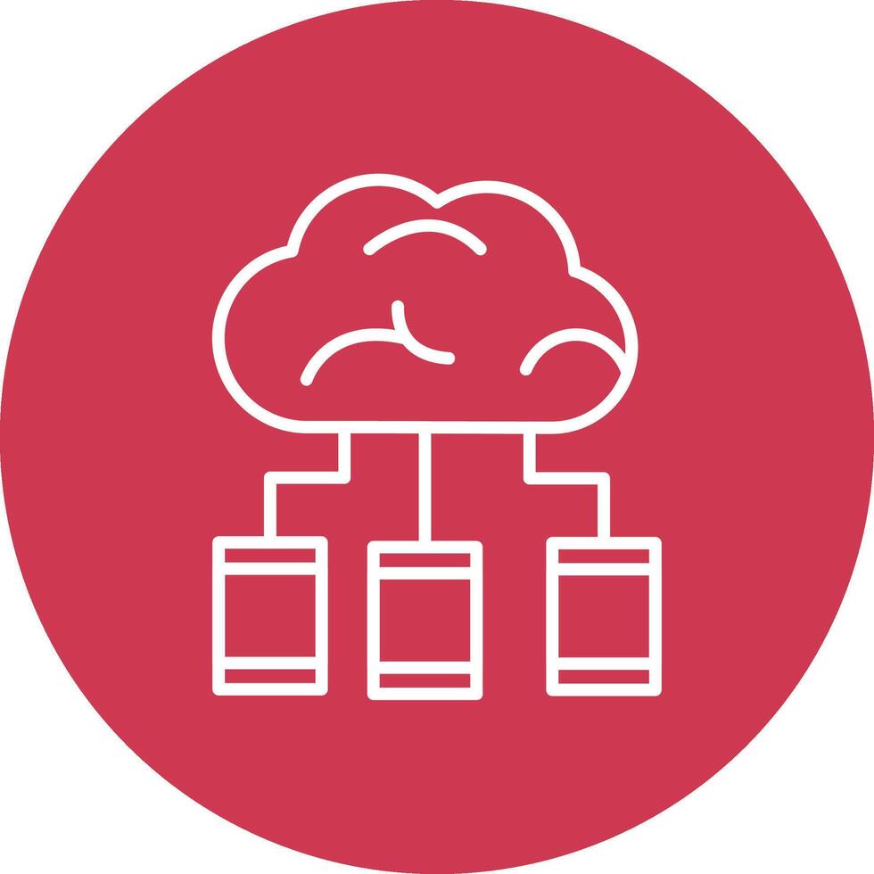 Cloud Service Interface Sketch Art vector