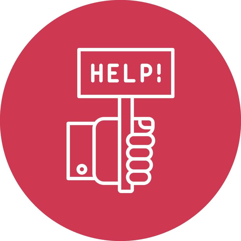 Help Line Style Symbol vector