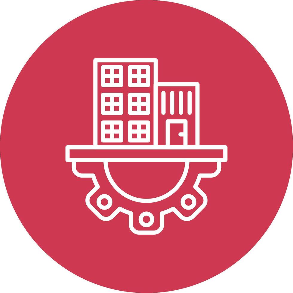 Infrastructure Simple Line Sketch vector