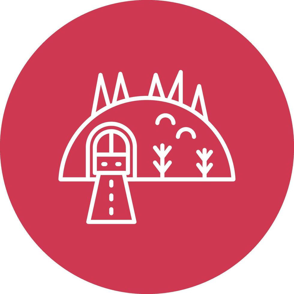 Tunnel Smooth Gradient Icon vector