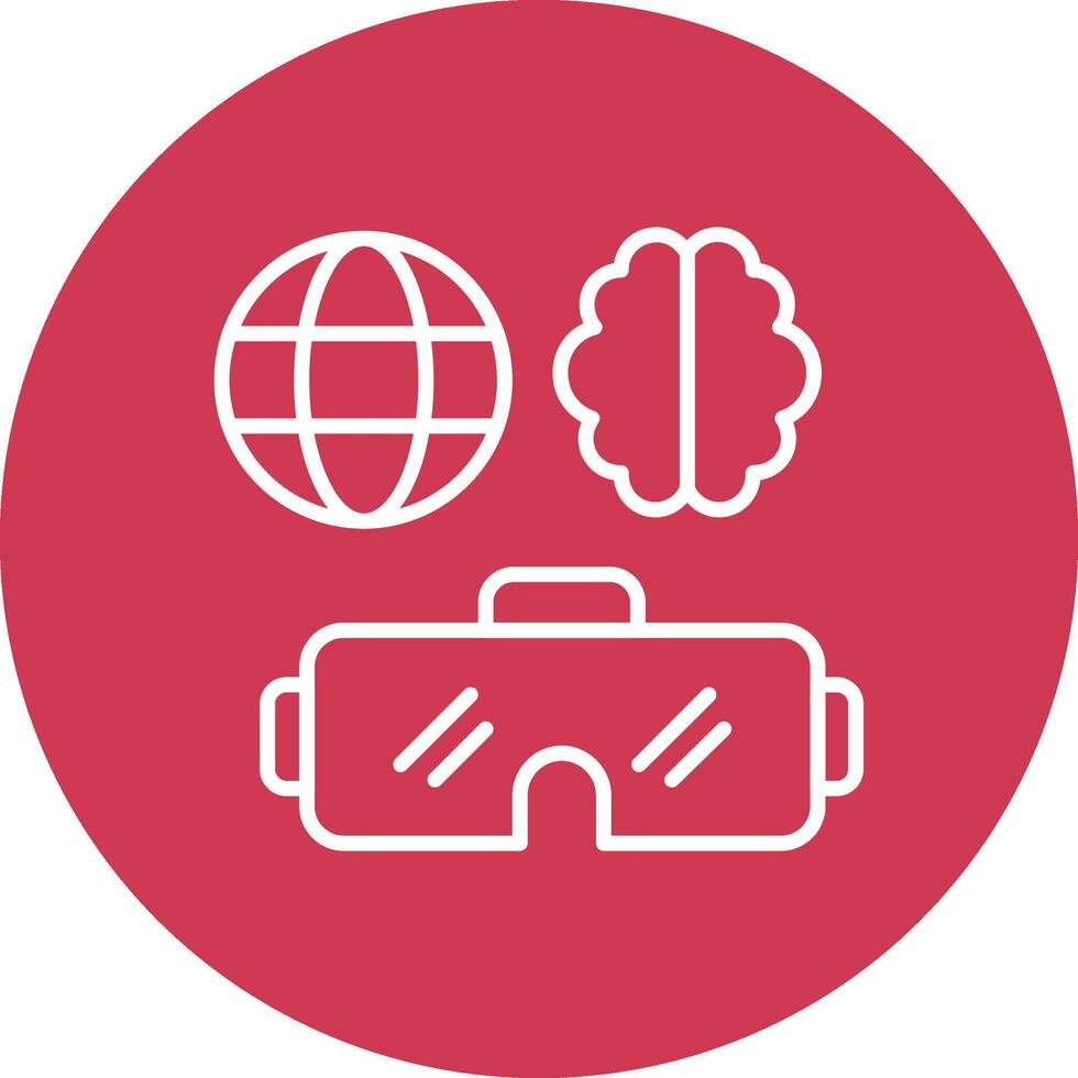 Virtual Reality Detailed Line Sketch vector