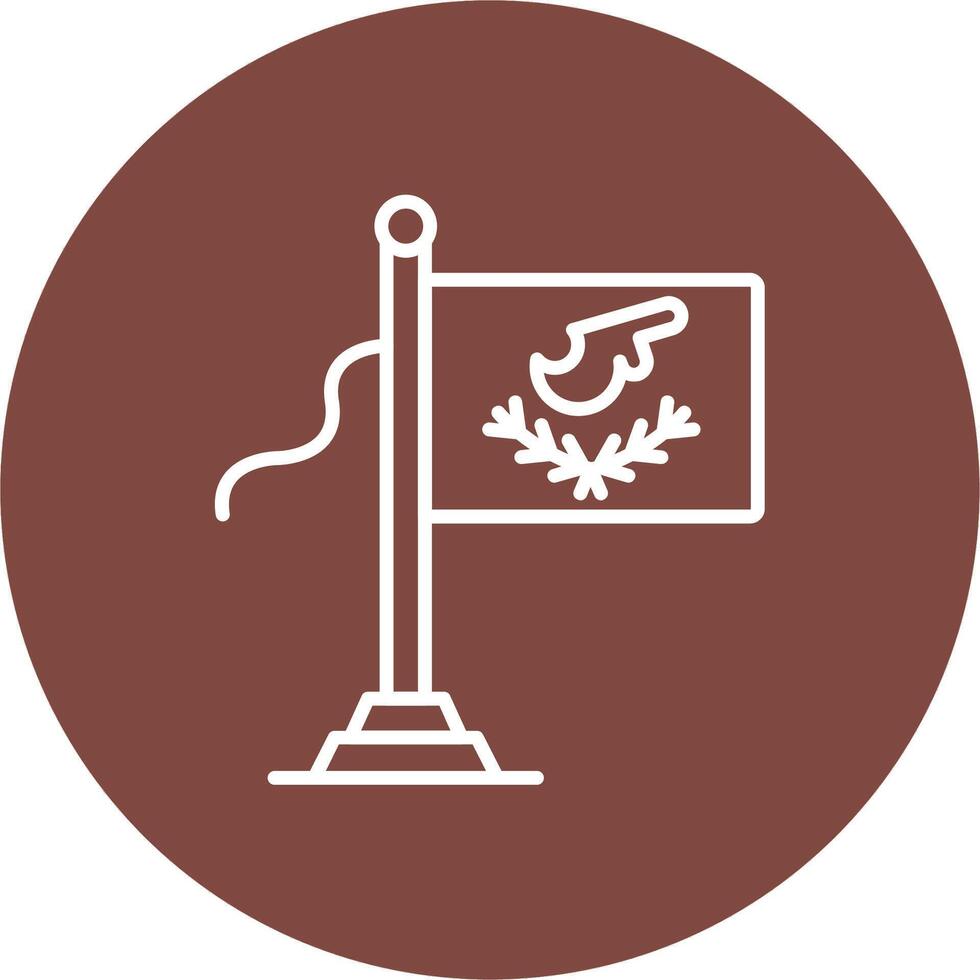 Cyprus Flag Dark Theme Element vector
