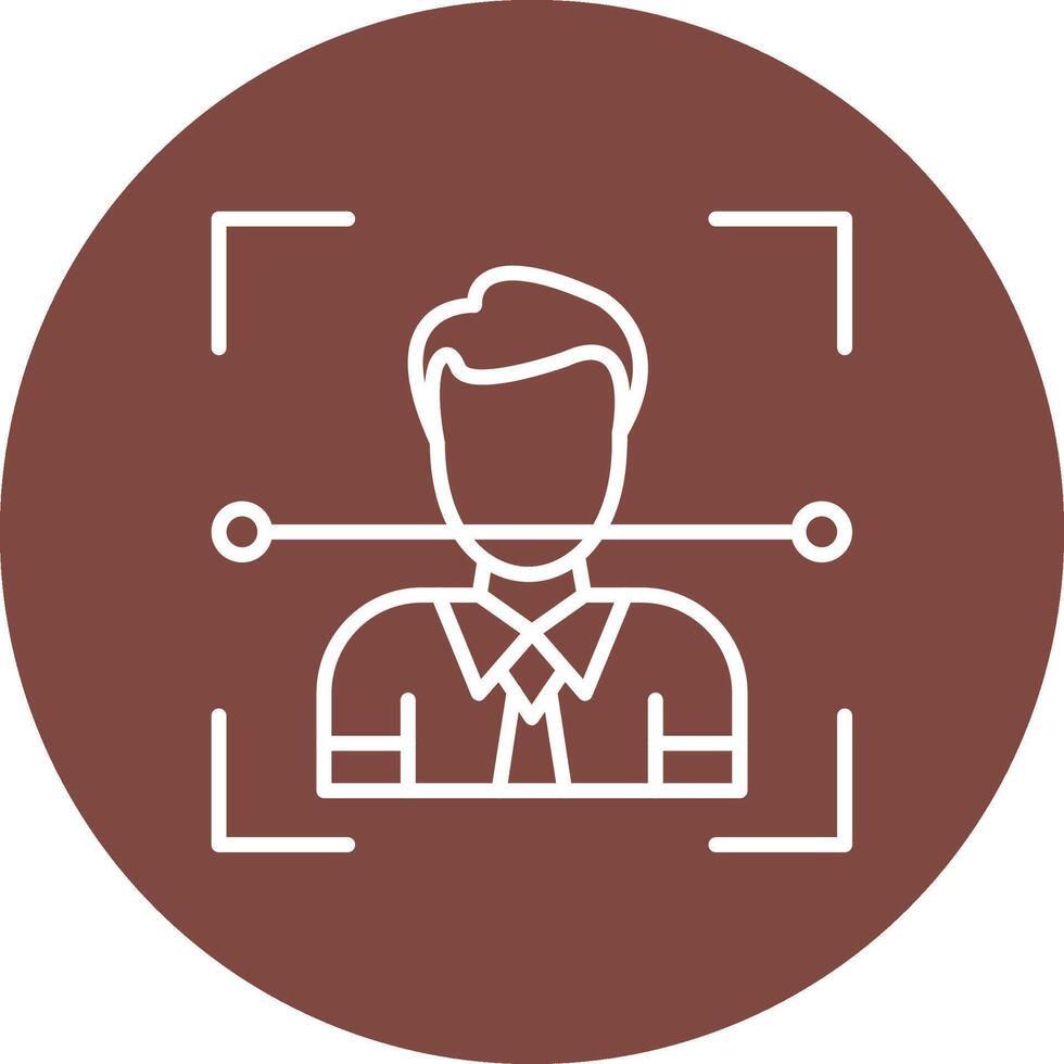 Facial Recognition Conceptual Line Work vector