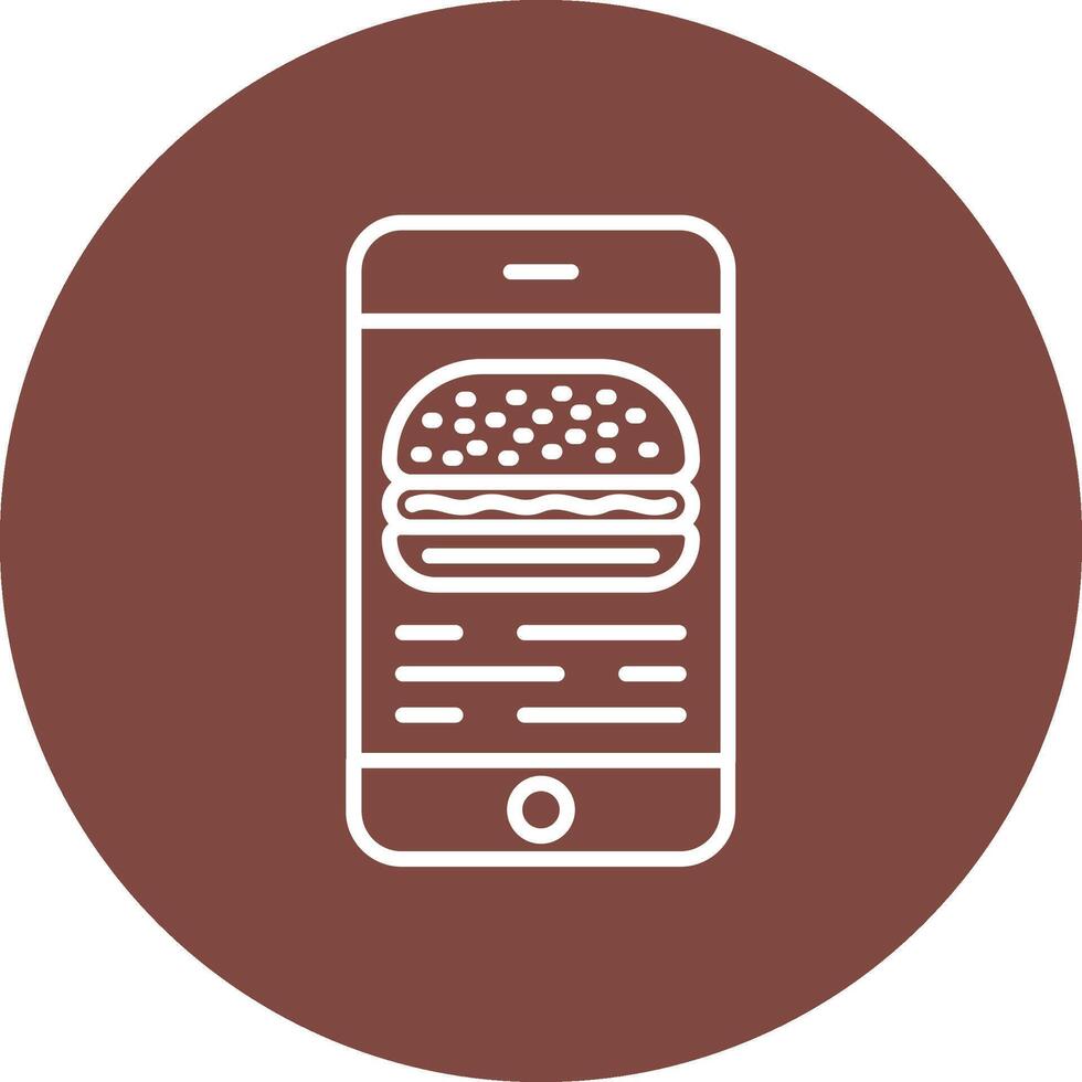 Order Food Rounded Line Illustration vector