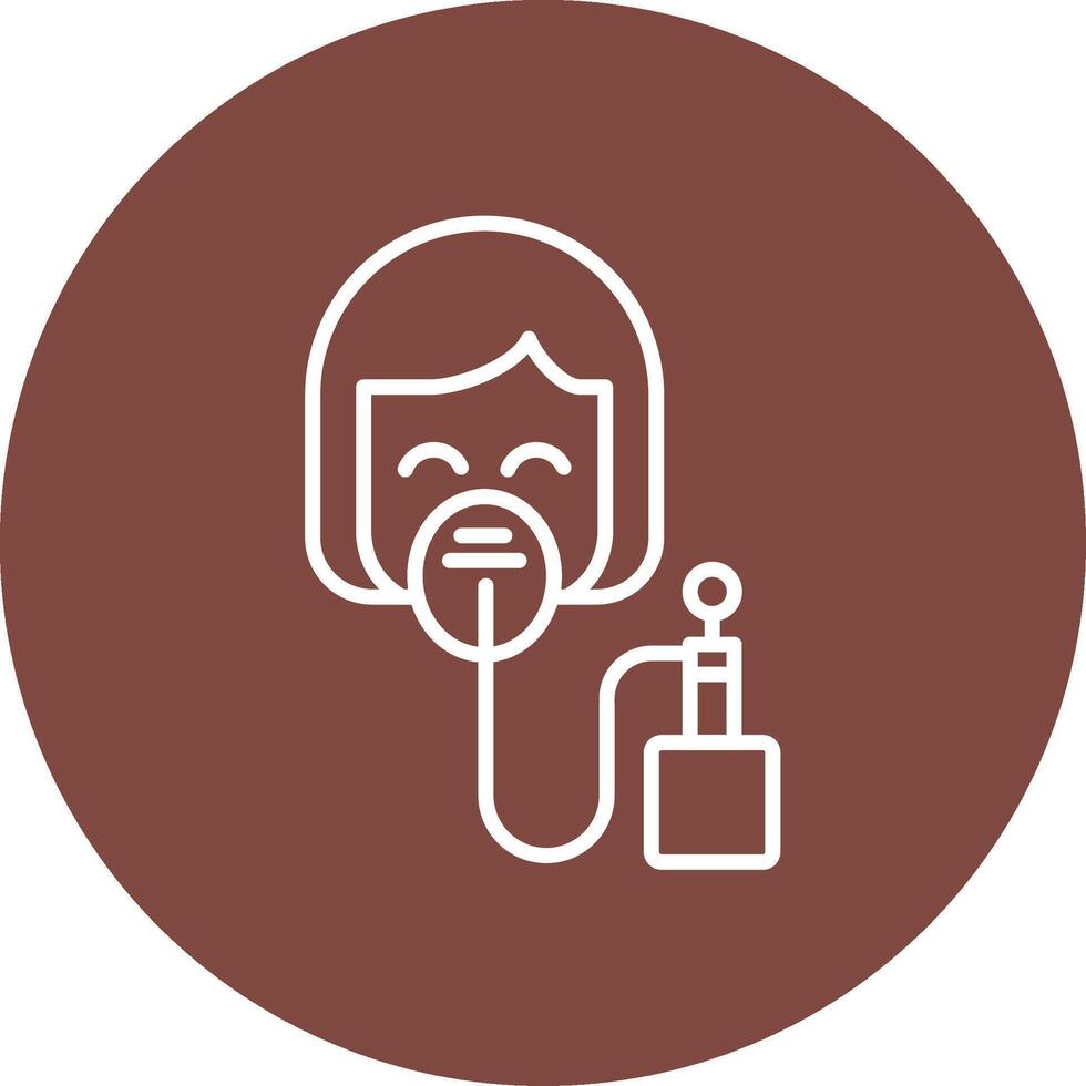 Oxygen Mask Lined Visual Concept vector
