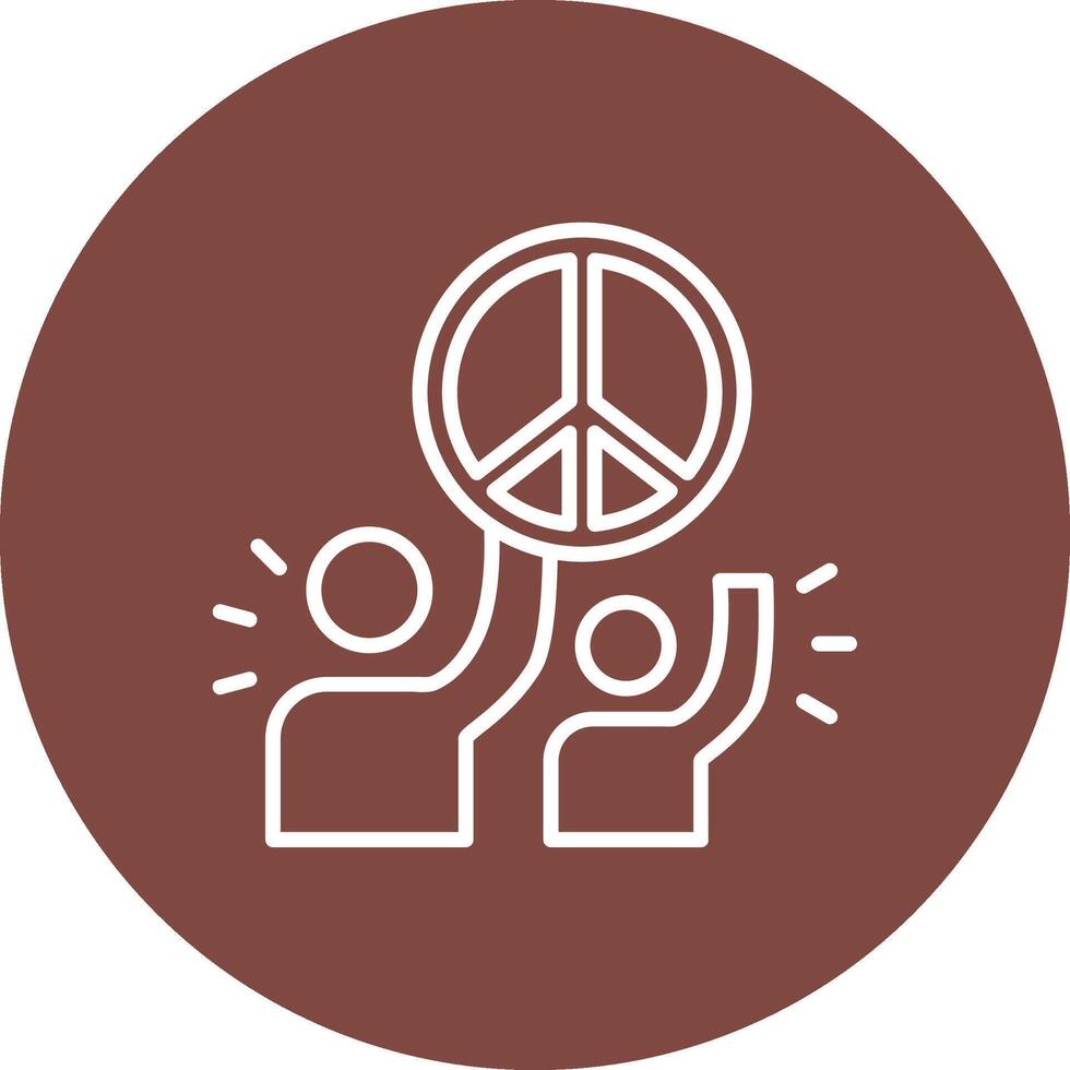 Peace Sign Artistic UI Symbol vector