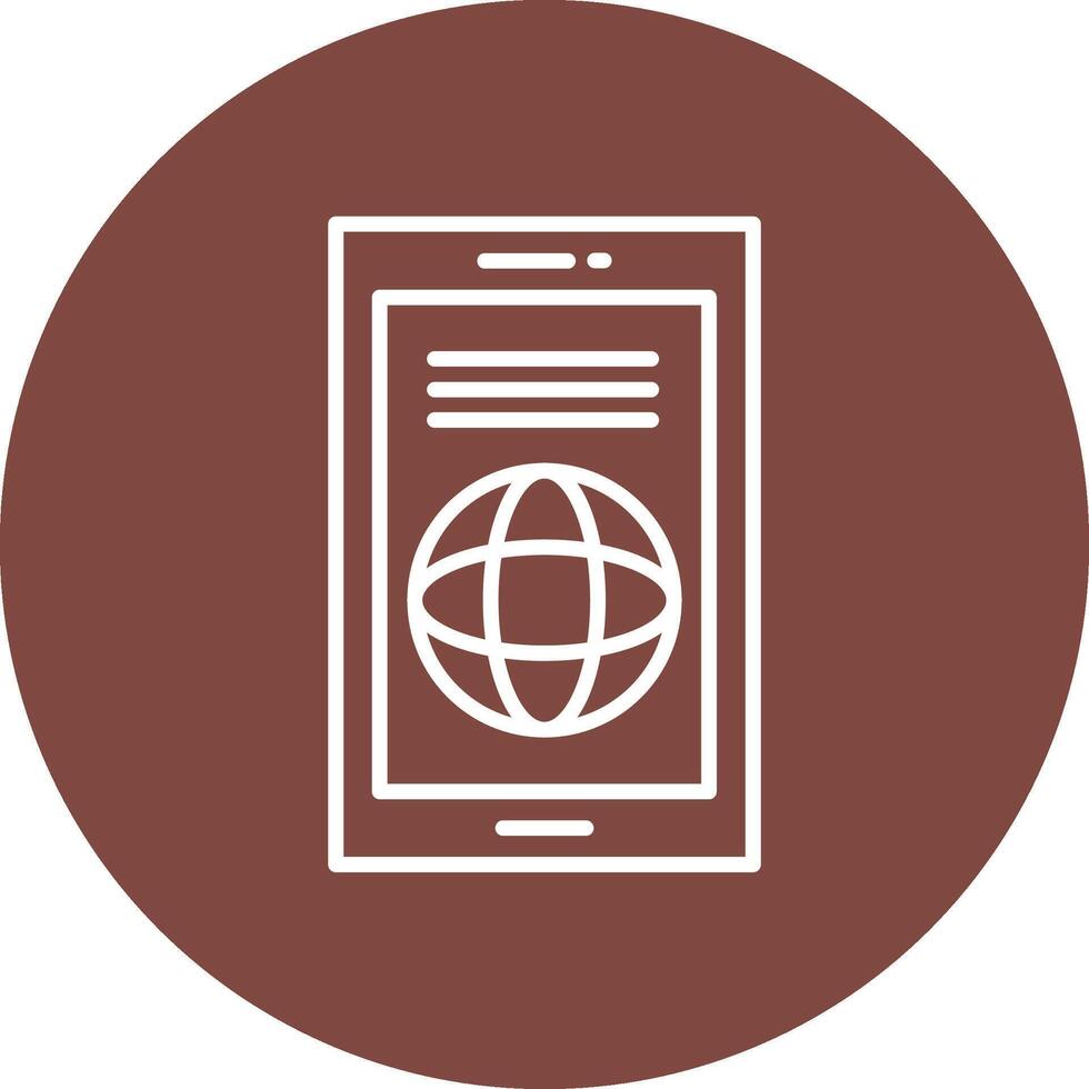 World Outlined App Visual vector