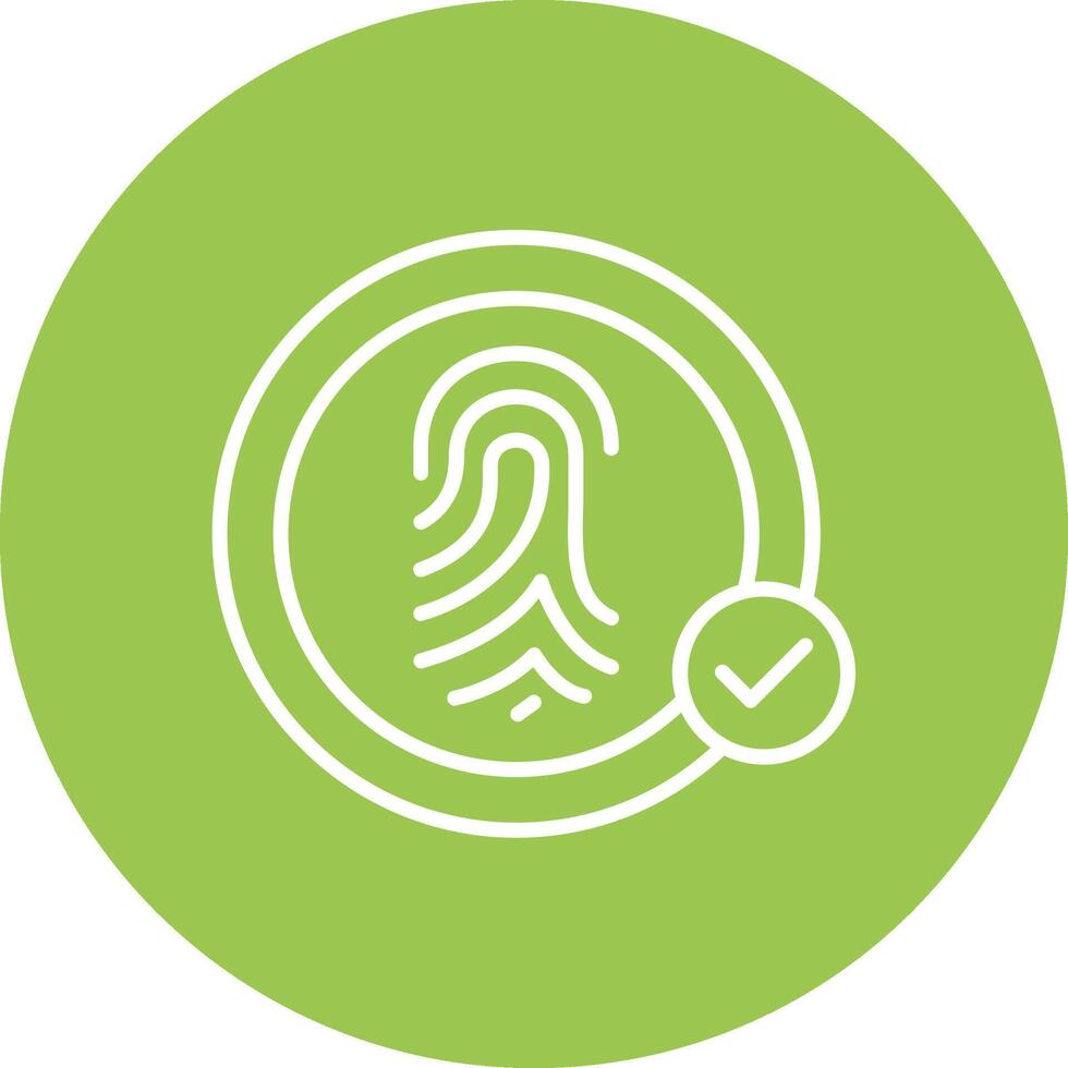 Biometric Recognition Outline Graphic Design vector