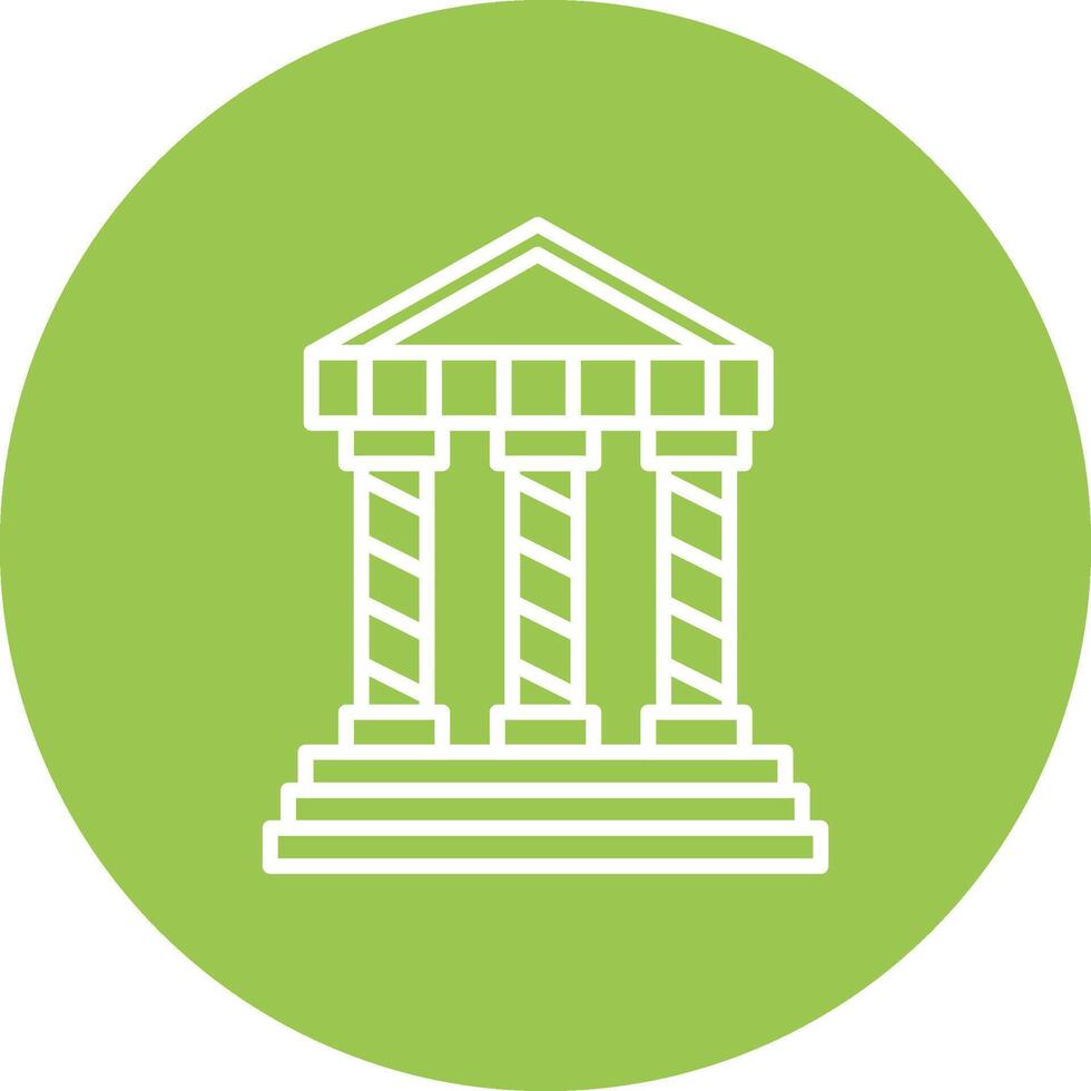 Greek Temple Elegant Piece vector