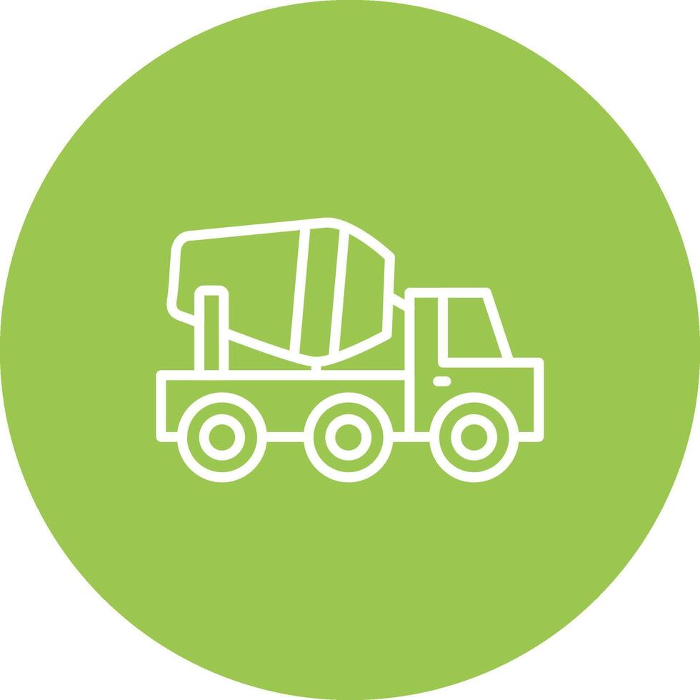 Mixer Truck Simple Line Sketch vector