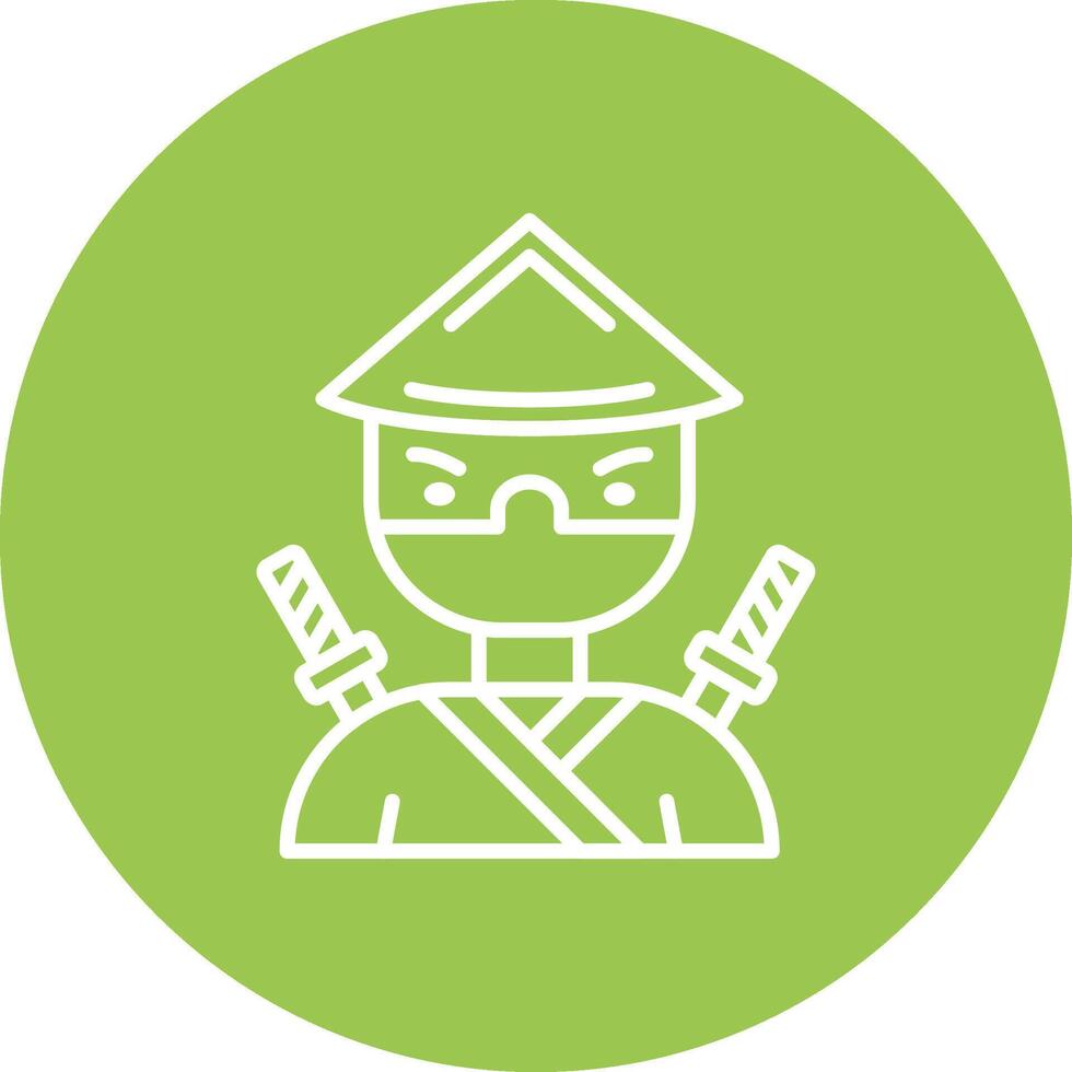 Ninja Shadowed Icon Style vector