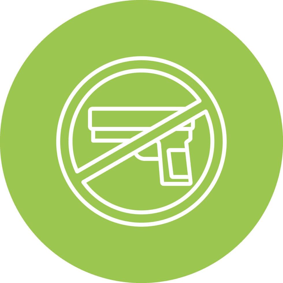 No Weapons Simple Line Sketch vector