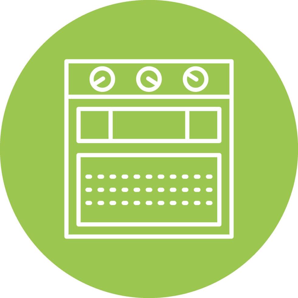 Oven Interactive Icon Badge vector