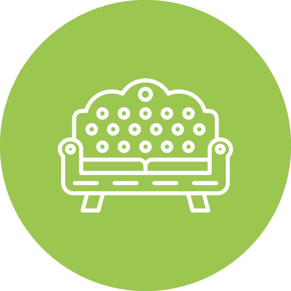Sofa Monochrome UI Visual vector