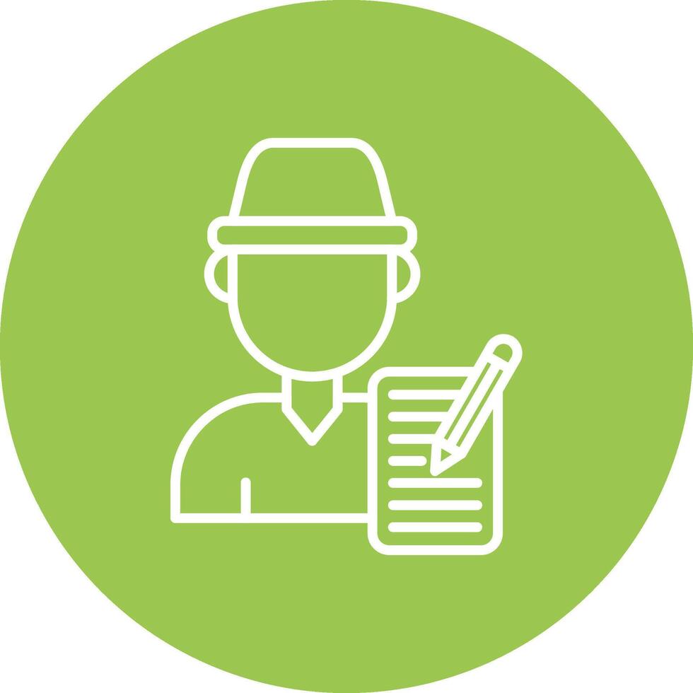 Writer Colorful Concept Art vector
