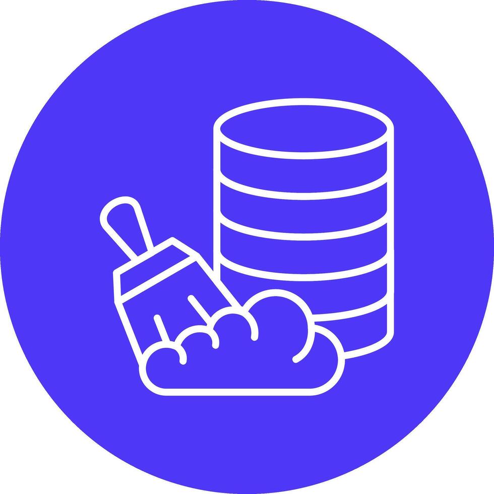 Data Cleansing Bold Web Icon vector