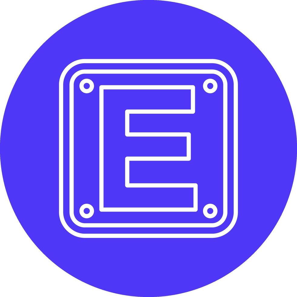 Letter E Cool Tone vector