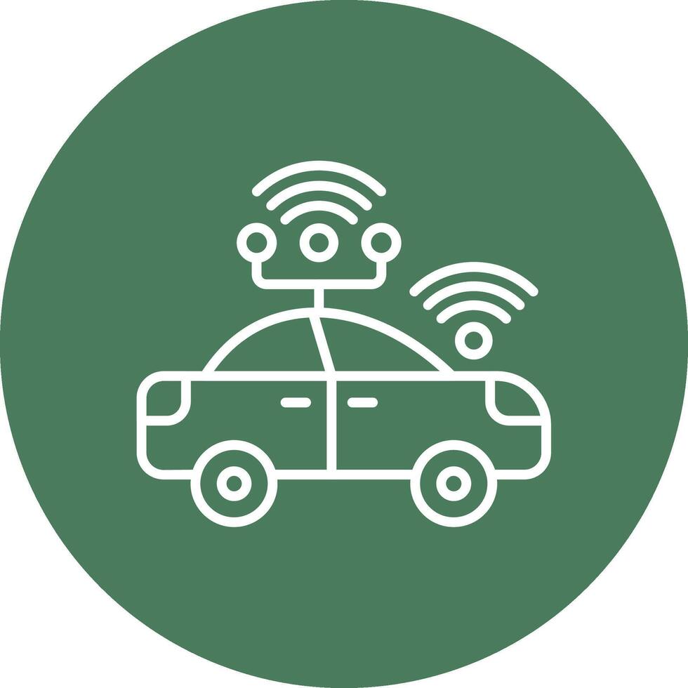 Autonomous Car Coded Design Graphic vector