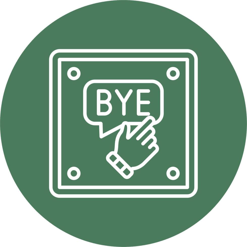 Bye Flat Line Drawing vector
