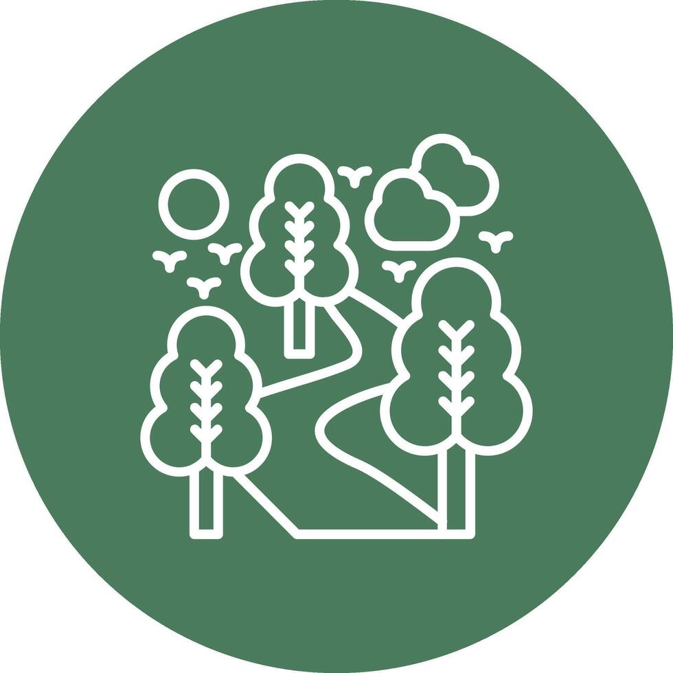 Forest Mono Icon Symbol vector