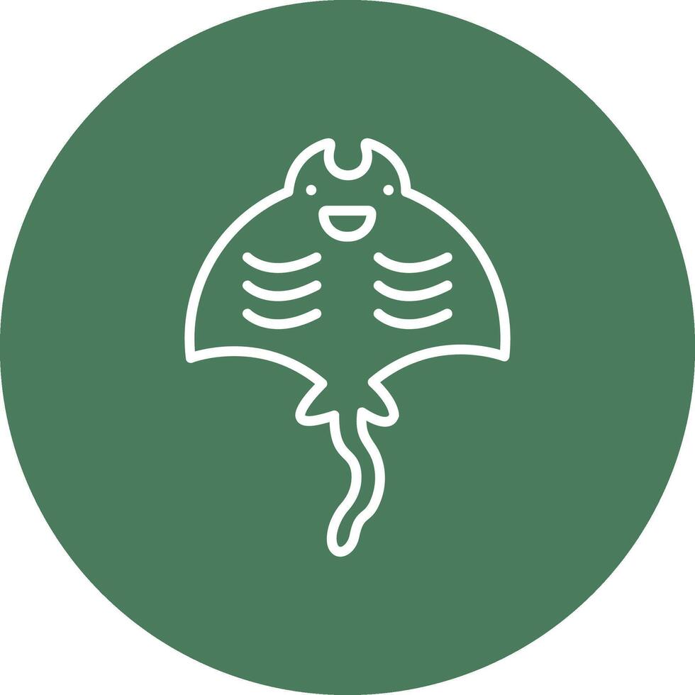 Manta Ray Flat Styled Symbol vector