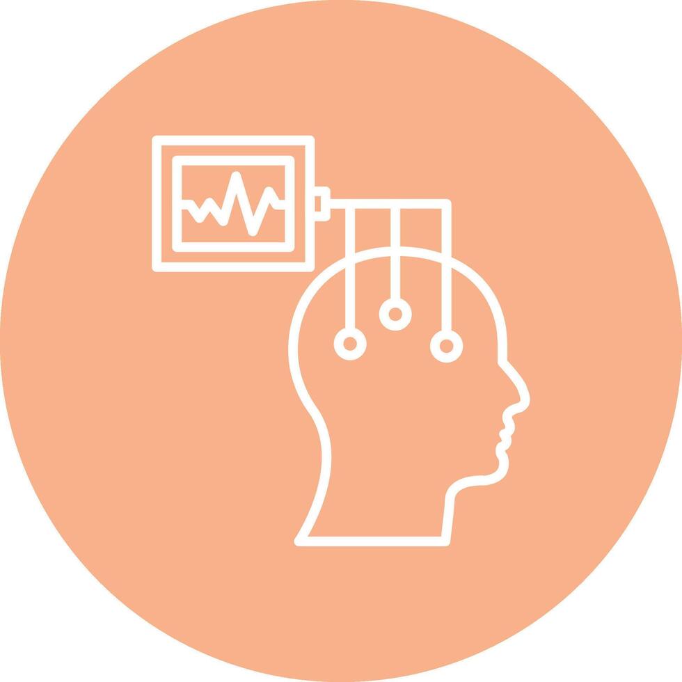 Electroencephalogram Tech Style Illustration vector