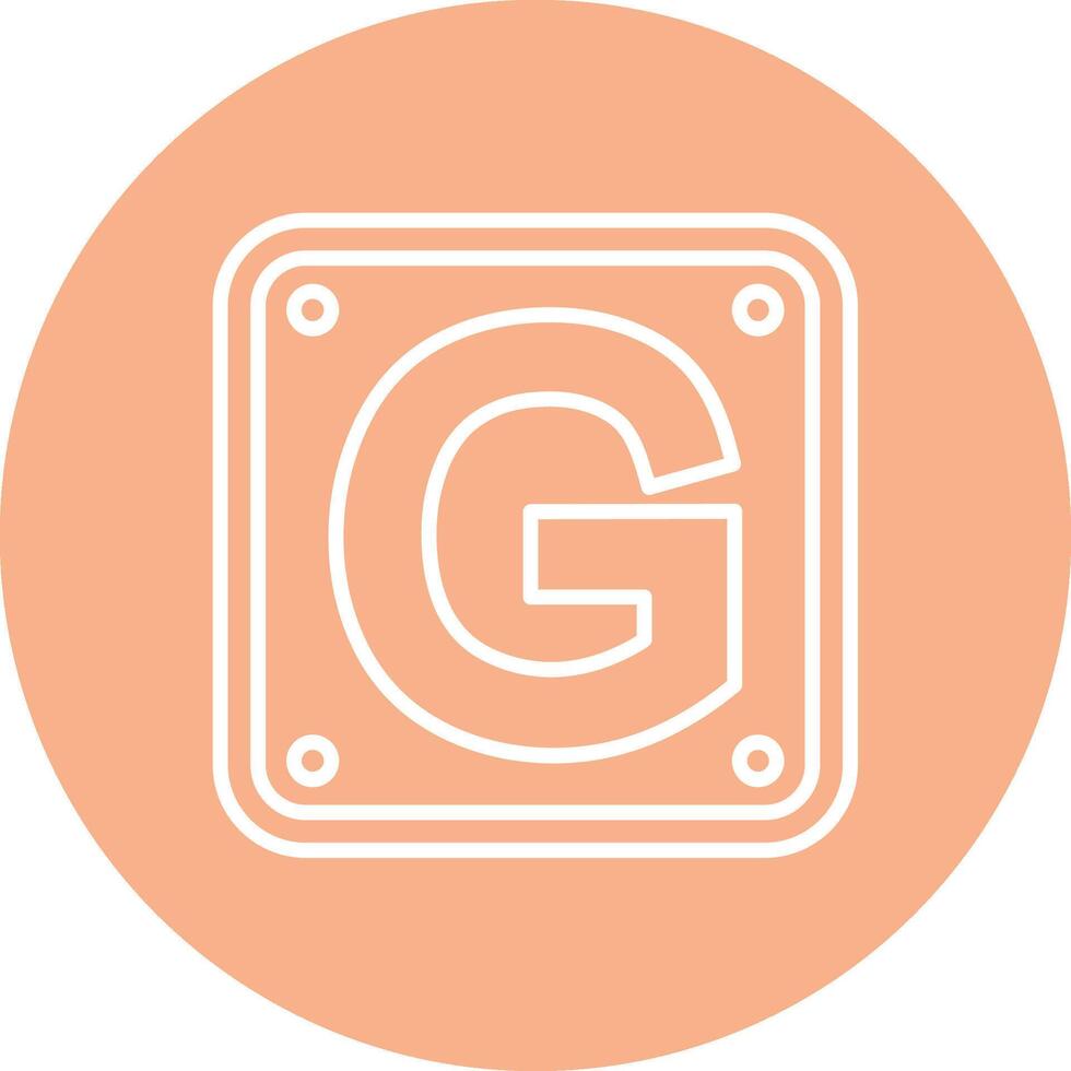 Letter G Outline Graphic Design vector