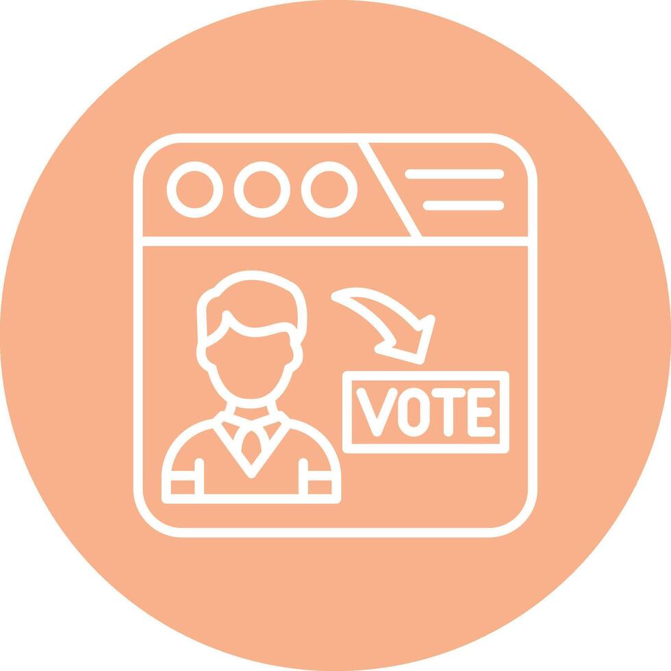 Online Voting Color Block Design vector