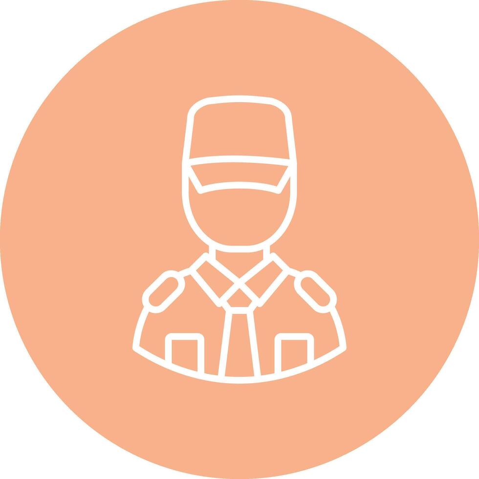 Security Man Minimal Touch Graphic vector