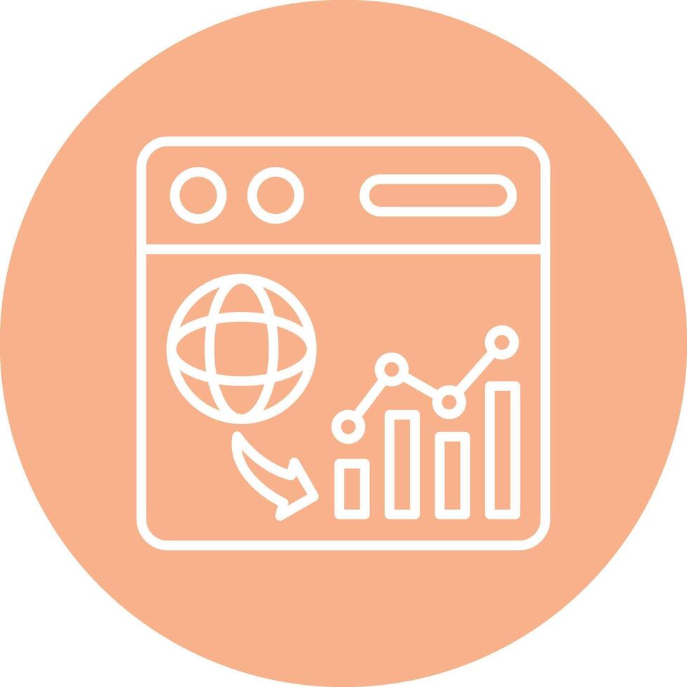 Web Analytics Bright Flat Element vector