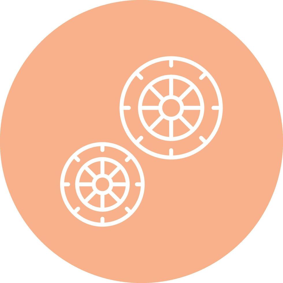 wheels Wireframe Illustration vector