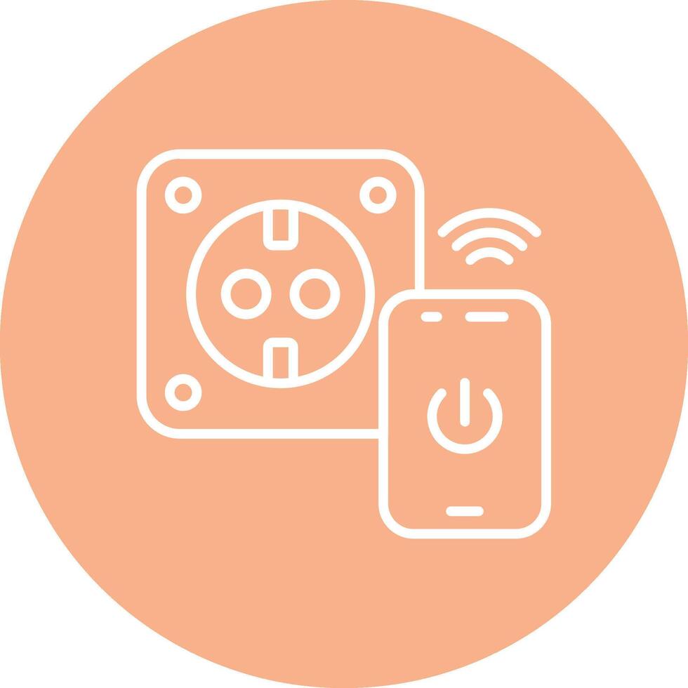 Socket Line Style Symbol vector