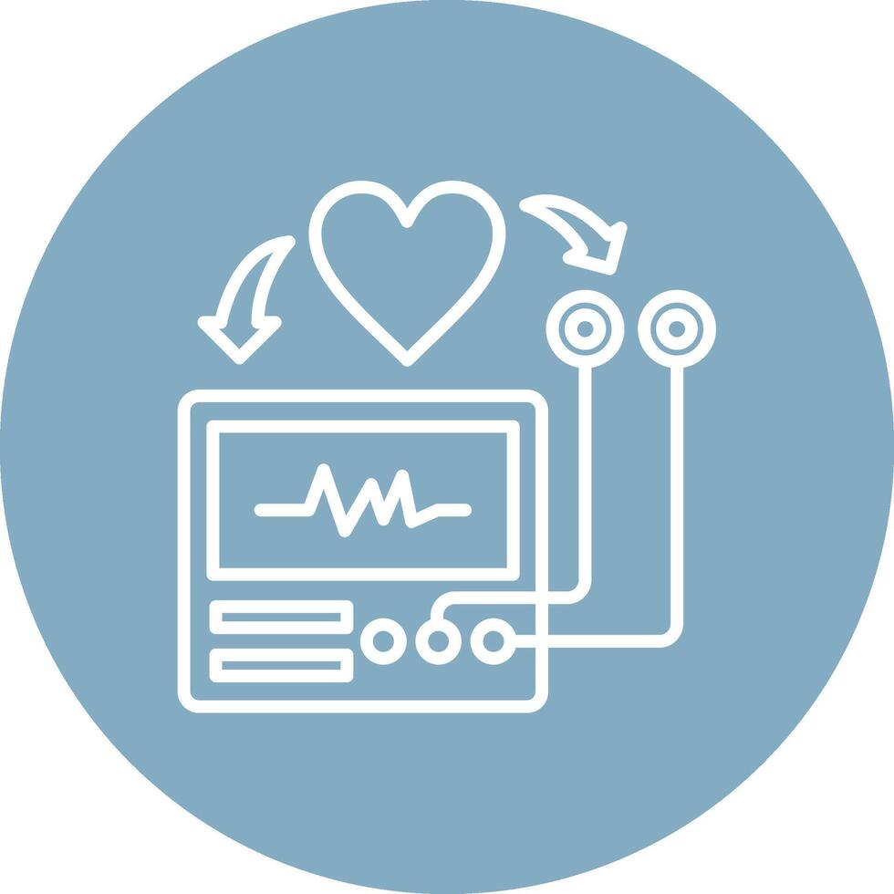 Electrocardiogram Compact App Icon vector