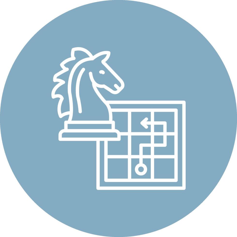 Knight Outlined App Visual vector