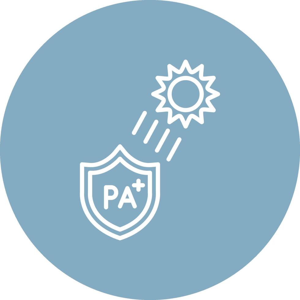 Sun Protection Thin Line Design vector