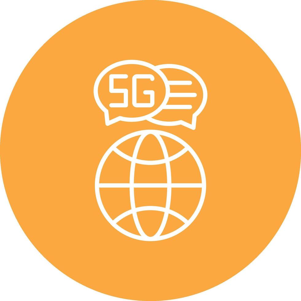 Commuication Mono Icon Symbol vector