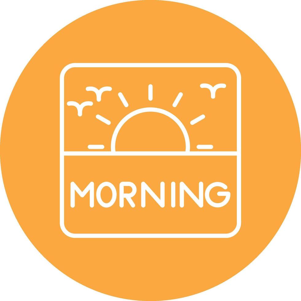 Good Morning Outlined App Visual vector