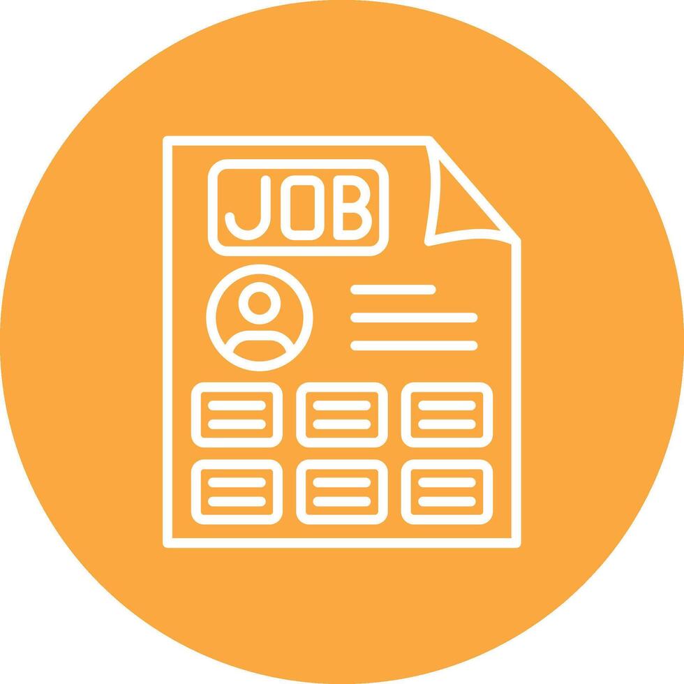 Job Lined Visual Concept vector