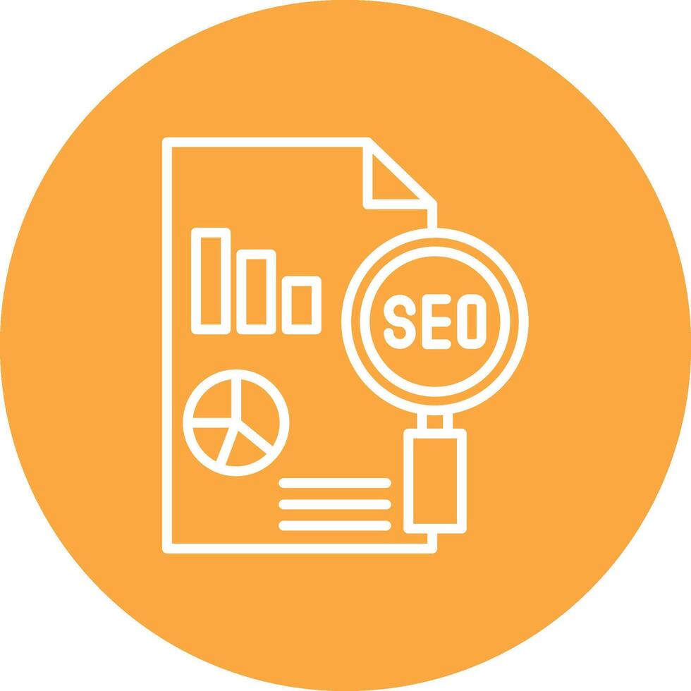 Seo Report Mono Icon Symbol vector